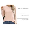 Zeagoo Women’s Casual Shirts Long Sleeve Tops Crewneck Tshirts Fall Clothes(Black+white+cream)