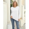 Zeagoo Women’s Casual Shirts Long Sleeve Tops Crewneck Tshirts Fall Clothes(Black+white+cream)