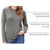 Zeagoo Women’s Casual Shirts Long Sleeve Tops Crewneck Tshirts Fall Clothes(Black+white+grey)