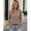 Zeagoo Women’s Casual Shirts Long Sleeve Tops Crewneck Tshirts Fall Clothes(Khaki)