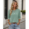 Zeagoo Women’s Casual Shirts Long Sleeve Tops Crewneck Tshirts Fall Clothes(Light Green)