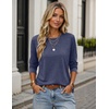 Zeagoo Women’s Casual Shirts Long Sleeve Tops Crewneck Tshirts Fall Clothes(Maroon + Navy Blue + Black)