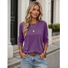 Zeagoo Women’s Casual Shirts Long Sleeve Tops Crewneck Tshirts Fall Clothes(Plum)