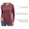 Zeagoo Women’s Casual Shirts Long Sleeve Tops Crewneck Tshirts Fall Clothes(Stripe Black+black+maroon)