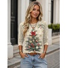 Zeagoo Women’s Casual Shirts Long Sleeve Tops Crewneck Tshirts Fall Clothes(Z Christmas Tree 505)