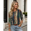 Zeagoo Women’s Casual Shirts Long Sleeve Tops Crewneck Tshirts Fall Clothes(Z Stripes Multicolor 289)