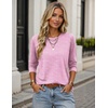Zeagoo Women’s Casual Shirts Long Sleeve Tops Crewneck Tshirts Fall Clothes(Z Stripes Pink 641)