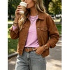 Zeagoo Women’s Casual Shirts Long Sleeve Tops Crewneck Tshirts Fall Clothes(Z Stripes Pink 641)