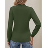 Zeagoo Women’s Fleece Sherpa Lined Sweater Mock Neck Long Sleeve Thermal Shirt 2026 Fall Winter Fuzzy Knit Jumper Tops S-XXL(Army Green)