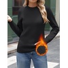Zeagoo Women’s Fleece Sherpa Lined Sweater Mock Neck Long Sleeve Thermal Shirt 2026 Fall Winter Fuzzy Knit Jumper Tops S-XXL(Black)