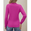 Zeagoo Women’s Fleece Sherpa Lined Sweater Mock Neck Long Sleeve Thermal Shirt 2026 Fall Winter Fuzzy Knit Jumper Tops S-XXL(Hot Pink)