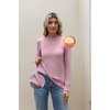 Zeagoo Women’s Fleece Sherpa Lined Sweater Mock Neck Long Sleeve Thermal Shirt 2026 Fall Winter Fuzzy Knit Jumper Tops S-XXL(Light Purple)