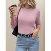 Zeagoo Women’s Fleece Sherpa Lined Sweater Mock Neck Long Sleeve Thermal Shirt 2026 Fall Winter Fuzzy Knit Jumper Tops S-XXL(Light Purple)