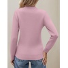 Zeagoo Women’s Fleece Sherpa Lined Sweater Mock Neck Long Sleeve Thermal Shirt 2026 Fall Winter Fuzzy Knit Jumper Tops S-XXL(Light Purple)