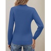 Zeagoo Women’s Fleece Sherpa Lined Sweater Mock Neck Long Sleeve Thermal Shirt 2026 Fall Winter Fuzzy Knit Jumper Tops S-XXL(Navy)