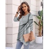 Zeagoo Womens Tops 3/4 Sleeve loose fit dressy Tunics Plus Size Boho Shirts(Gray-jh741)