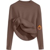 Zeagoo Women’s Fleece Sherpa Lined Sweater Mock Neck Long Sleeve Thermal Shirt 2026 Fall Winter Fuzzy Knit Jumper Tops S-XXL(Coffee)