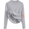Zeagoo Women’s Fleece Sherpa Lined Sweater Mock Neck Long Sleeve Thermal Shirt 2026 Fall Winter Fuzzy Knit Jumper Tops S-XXL(Light Grey)