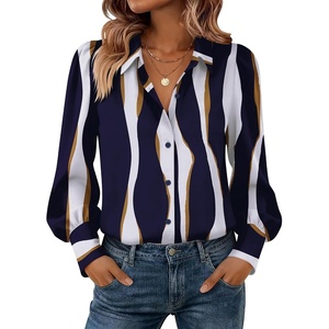 Zeagoo Women Button Down Shirts Casual Long Sleeve Tops Work Blouses(Cx327-graphics)