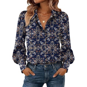 Zeagoo Women Button Down Shirts Casual Long Sleeve Tops Work Blouses(Mz869-navy)