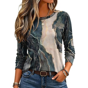 Zeagoo Women’s Casual Shirts Long Sleeve Tops Crewneck Tshirts Fall Clothes(Z Multicolor 278)