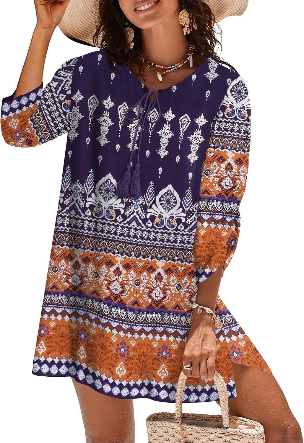 image:imageZeagoo Womens Casual Beach Boho Summer Dress01 Navy