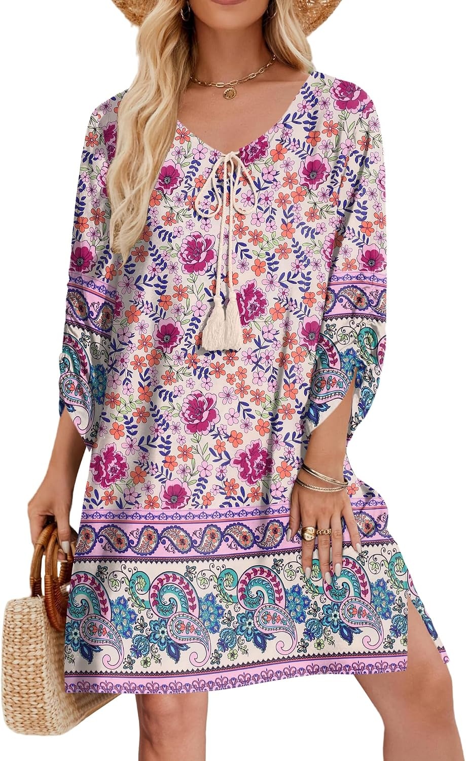 image:imageZeagoo Womens Casual Beach Boho Summer Dress03 Apricot