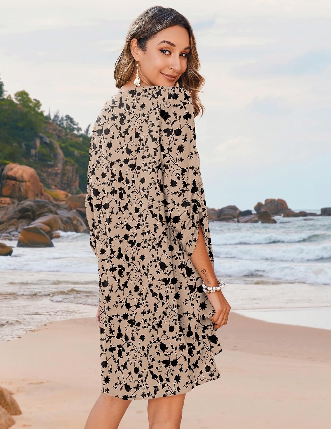 image:imageZeagoo Womens Casual Beach Boho Summer DressBeige