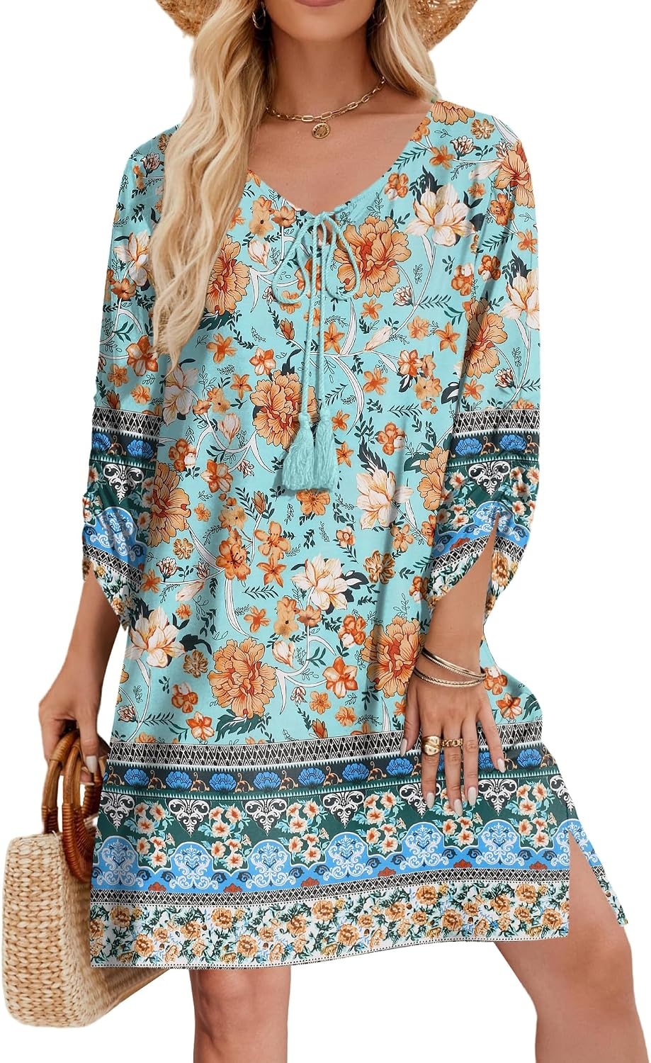 image:imageZeagoo Womens Casual Beach Boho Summer DressGreen