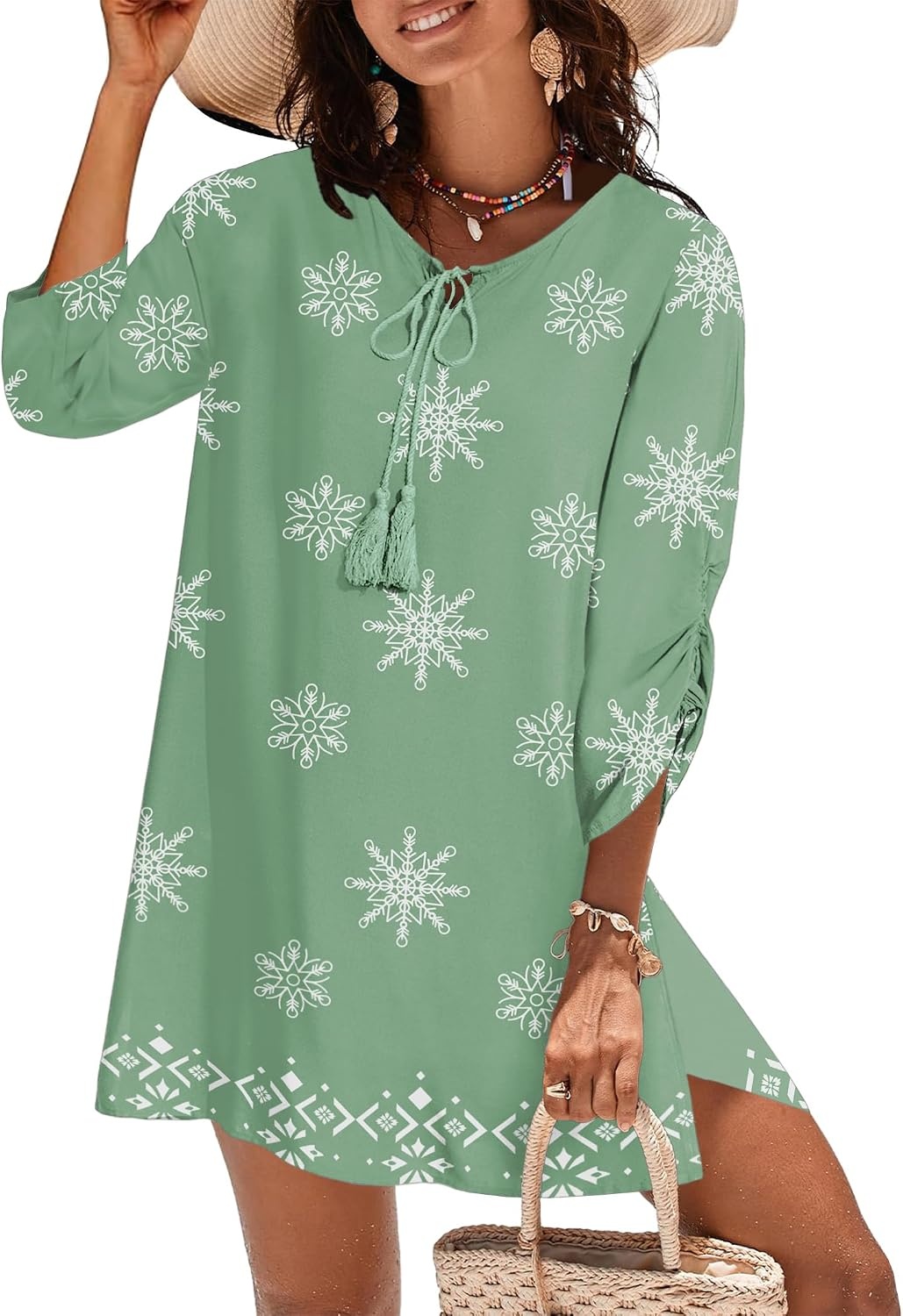 image:imageZeagoo Womens Casual Beach Boho Summer DressGreen Mz915