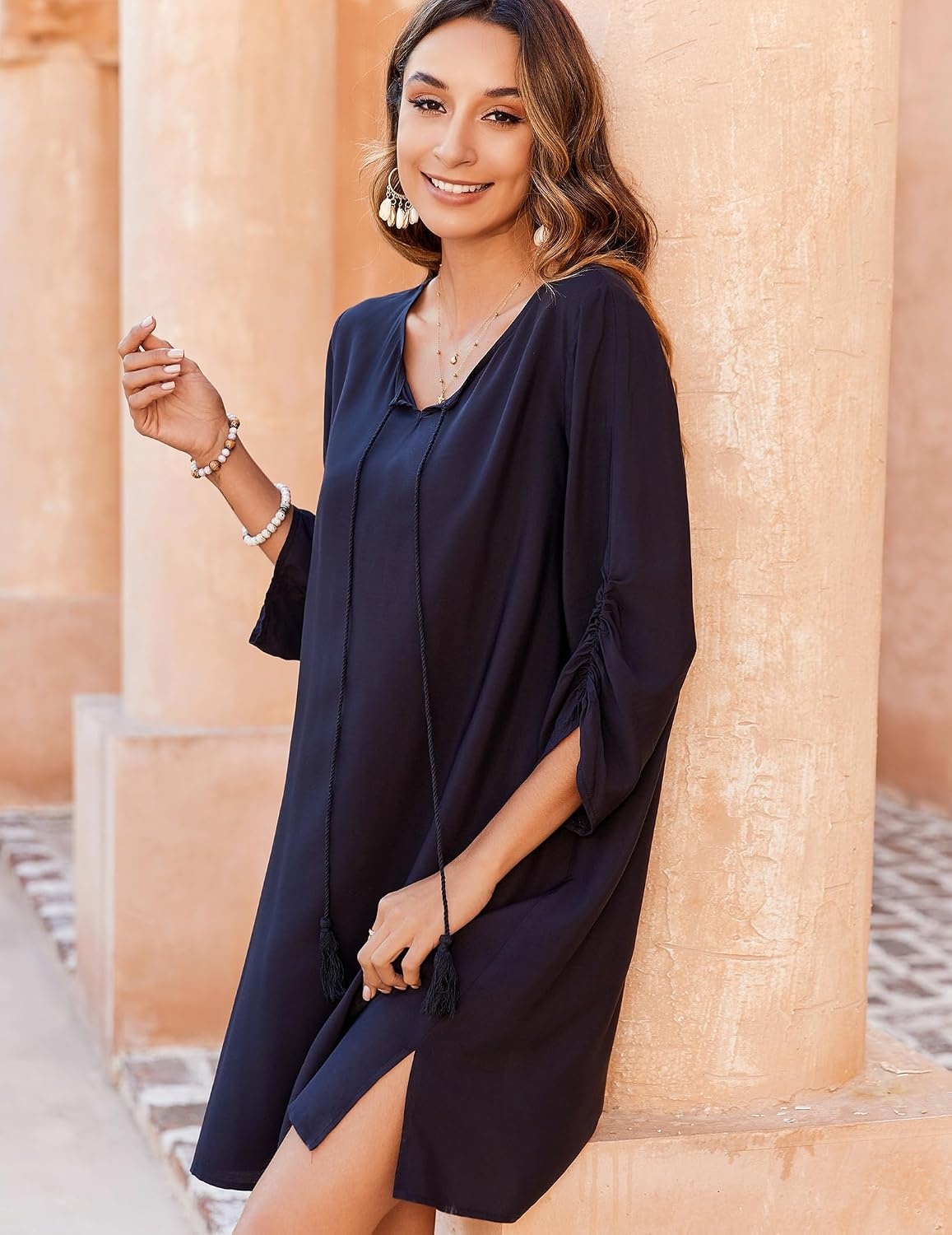 image:imageZeagoo Womens Casual Beach Boho Summer DressSolid Black