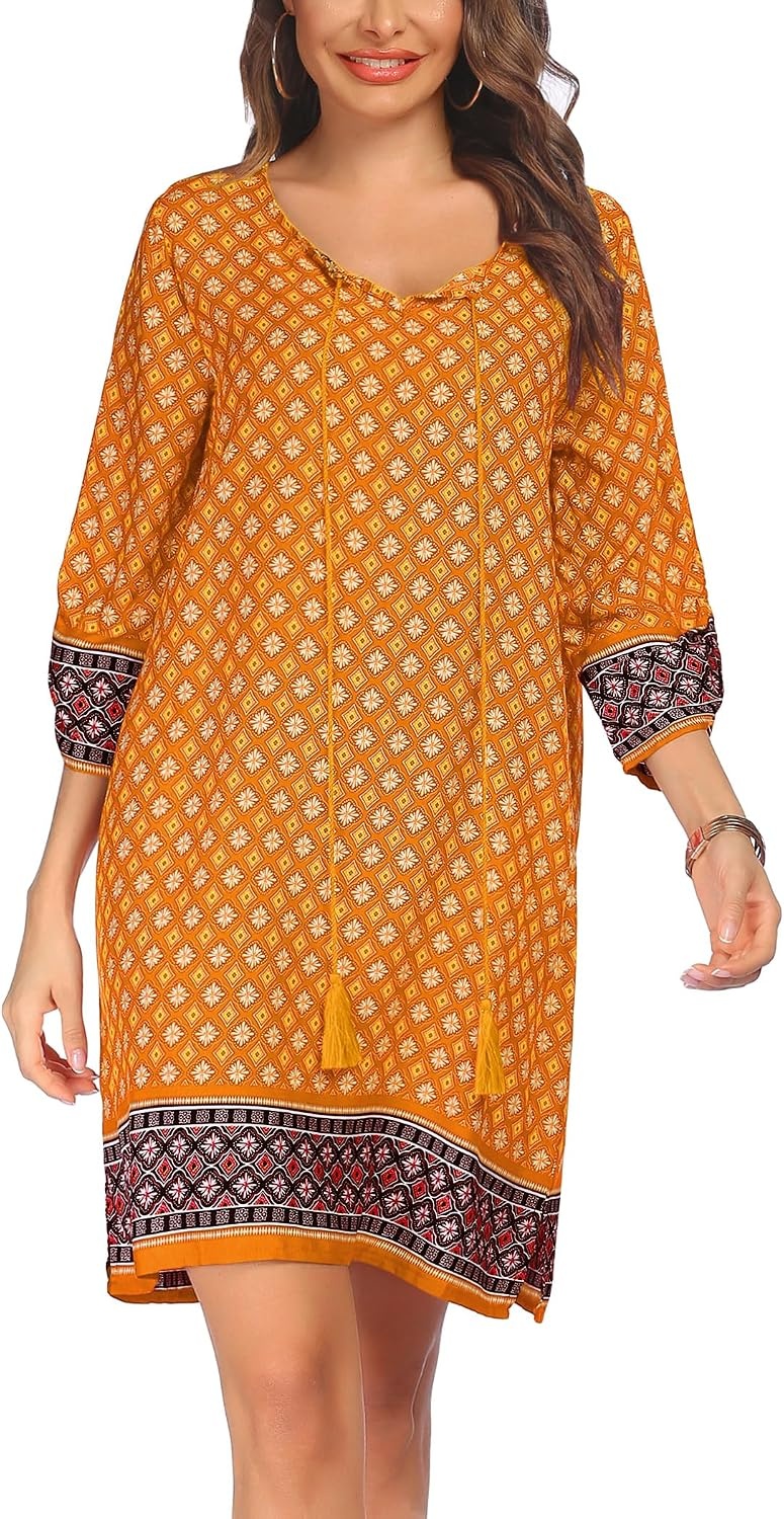 image:imageZeagoo Womens Casual Beach Boho Summer DressYellow