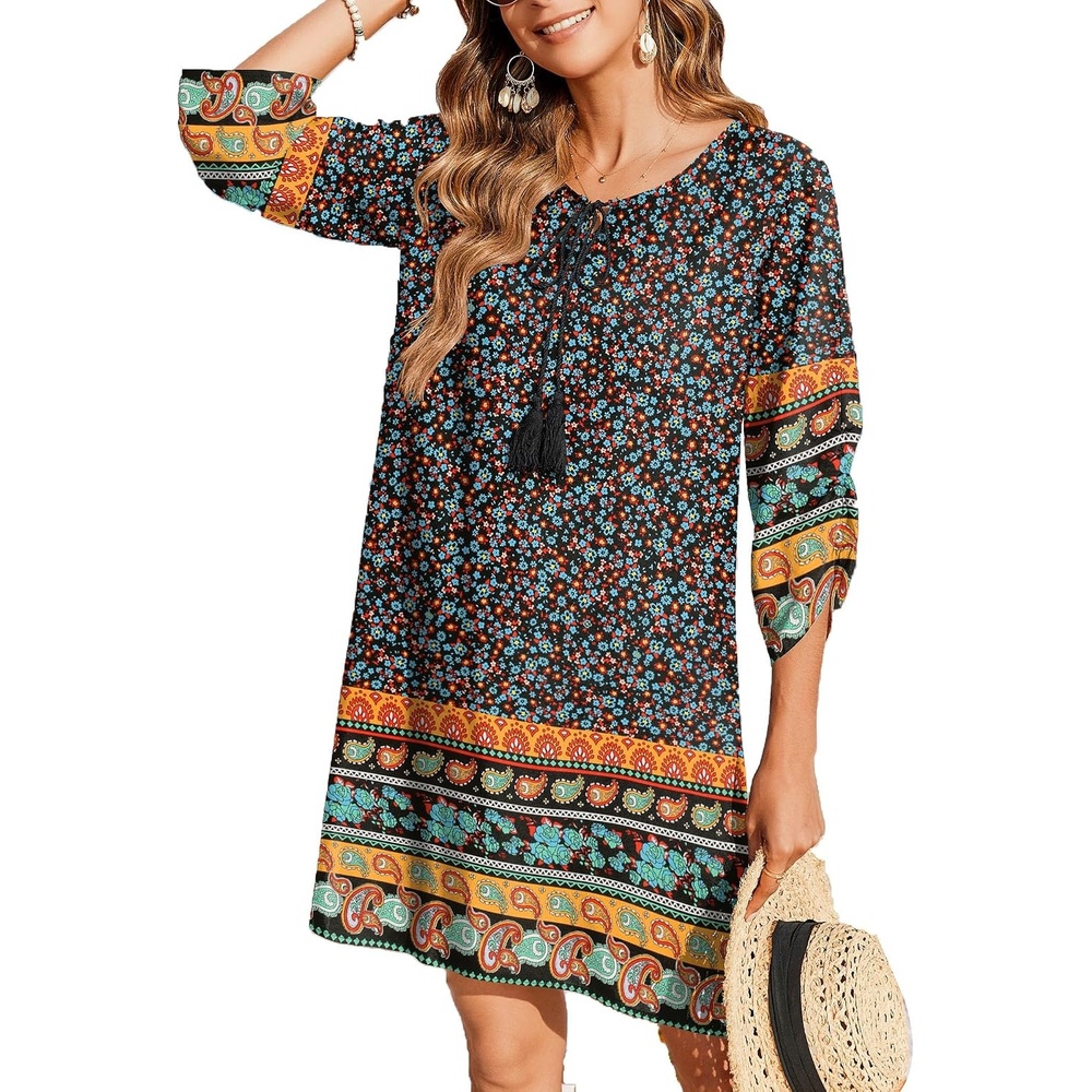 image:imageZeagoo Womens Casual Beach Boho Summer DressBlack