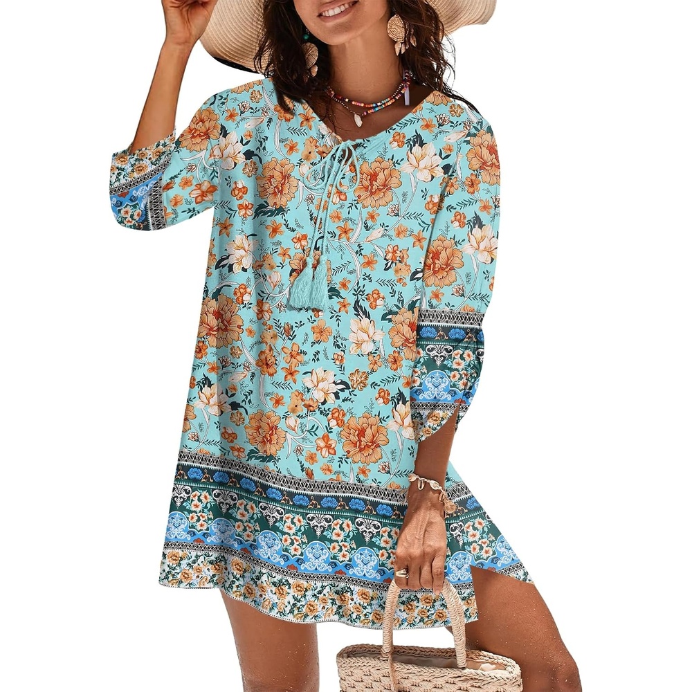 image:imageZeagoo Womens Casual Beach Boho Summer DressGreen