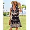 Zeagoo Summer Dresses for Women Boho Beach Dress Sleeveless Sundresses with Pockets Casual Loose Tank Tshirt Sun Dress(Black Printed)
