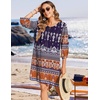 Zeagoo Womens Casual Beach Boho Summer Dress(01 Navy)