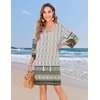 Zeagoo Womens Casual Beach Boho Summer Dress(01 White)