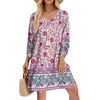 Zeagoo Womens Casual Beach Boho Summer Dress(03 Apricot)