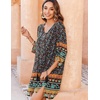 Zeagoo Womens Casual Beach Boho Summer Dress(Black)