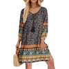 Zeagoo Womens Casual Beach Boho Summer Dress(Black)