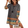 Zeagoo Womens Casual Beach Boho Summer Dress(Black)