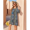 Zeagoo Womens Casual Beach Boho Summer Dress(Blue Mz779)