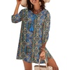Zeagoo Womens Casual Beach Boho Summer Dress(Blue Mz779)