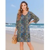 Zeagoo Womens Casual Beach Boho Summer Dress(Blue Mz779)
