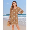 Zeagoo Womens Casual Beach Boho Summer Dress(Brown Mz917)