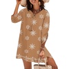 Zeagoo Womens Casual Beach Boho Summer Dress(Brown Mz917)