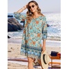 Zeagoo Womens Casual Beach Boho Summer Dress(Green)