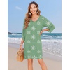 Zeagoo Womens Casual Beach Boho Summer Dress(Green Mz915)