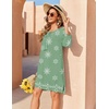 Zeagoo Womens Casual Beach Boho Summer Dress(Green Mz915)