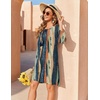 Zeagoo Womens Casual Beach Boho Summer Dress(Khaki Cx289)